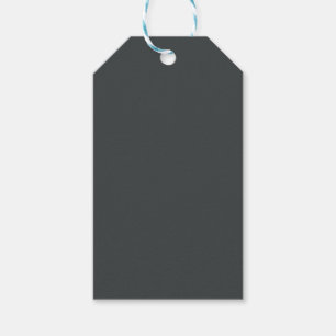 Charcoal grey (solid colour)  gift tags