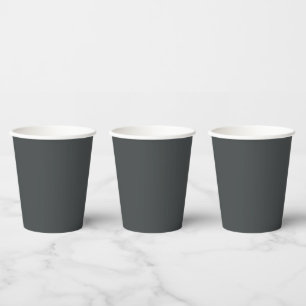 Charcoal grey (solid colour) paper cups