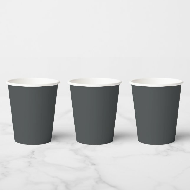 Charcoal grey (solid colour)  paper cups (Multi)
