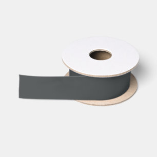 Charcoal grey (solid colour)  satin ribbon