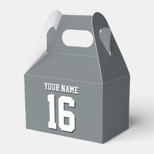Charcoal Grey Sports Jersey Team Jersey Favour Box