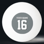 Charcoal Grey Sports Jersey Team Jersey Ping Pong Ball<br><div class="desc">Charcoal Grey Team Jersey / Sports Jersey / Football Jersey Customise this with your own name or team name and a number. You can change the size, colour and placement of the text if you need to make changes, remove the text shadow, add text and / or images of your...</div>