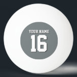 Charcoal Grey Sports Jersey Team Jersey Ping Pong Ball<br><div class="desc">Charcoal Grey Team Jersey / Sports Jersey / Football Jersey Customise this with your own name or team name and a number. You can change the size, colour and placement of the text if you need to make changes, remove the text shadow, add text and / or images of your...</div>