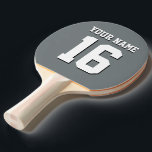 Charcoal Grey Sports Jersey Team Jersey Ping Pong Paddle<br><div class="desc">Charcoal Grey Team Jersey / Sports Jersey / Football Jersey Customise this with your own name or team name and a number. You can change the size, colour and placement of the text if you need to make changes, remove the text shadow, add text and / or images of your...</div>