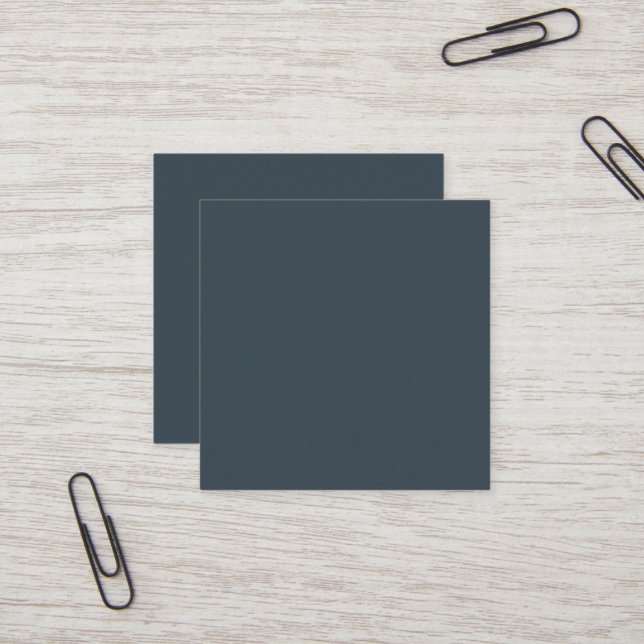 Charcoal Grey Square Business Card (Front/Back In Situ)