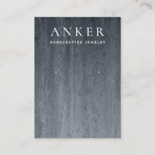 Charcoal Grey Stone Earring Display Business Card