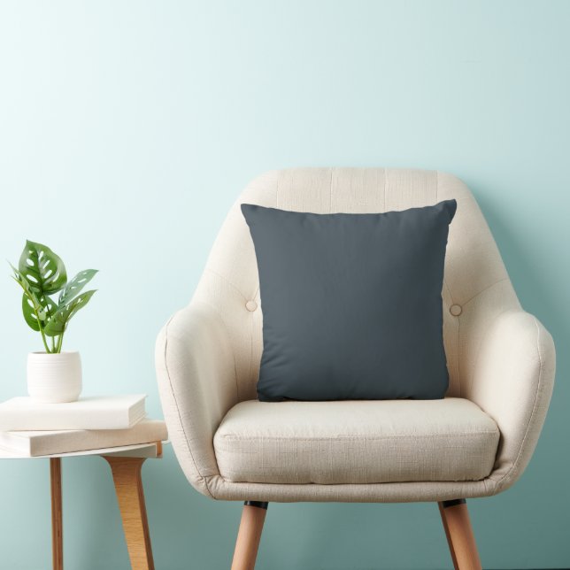 Charcoal Grey Throw Pillow (Chair)