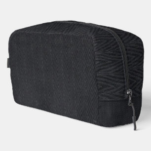 CHARCOAL HERRINGBONE DOPP KIT