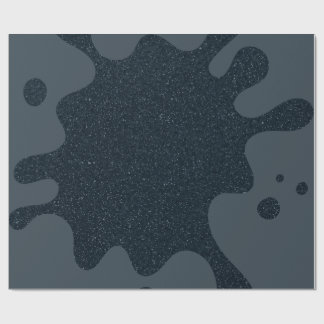 Charcoal Ink Splash Gift Wrapping Paper - Custom