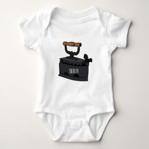 Charcoal iron cartoon illustration baby bodysuit