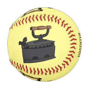 Charcoal iron cartoon illustration  baseball