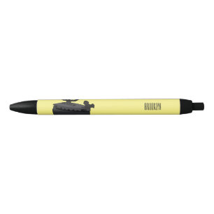 Charcoal iron cartoon illustration  black ink pen