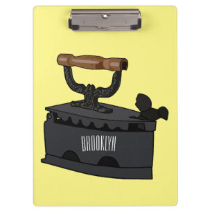 Charcoal iron cartoon illustration clipboard