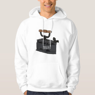 Charcoal iron cartoon illustration hoodie