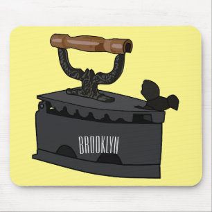 Charcoal iron cartoon illustration mouse pad