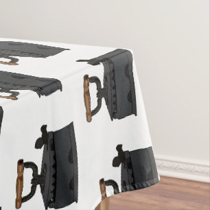 Charcoal iron cartoon illustration  tablecloth