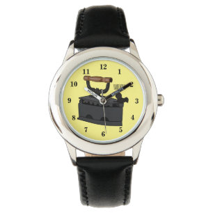 Charcoal iron cartoon illustration  watch