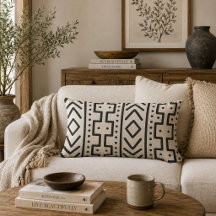 Charcoal Ivory Mudcloth Inspired | Modern Tribal