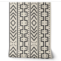 Charcoal Ivory Mudcloth Inspired | Modern Tribal