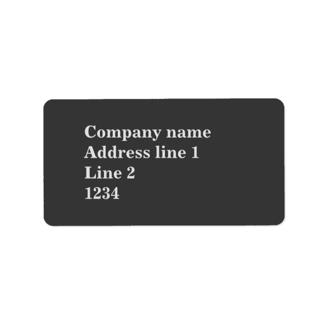Charcoal Label (Front)