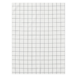 Charcoal Large Windowpane Check Tablecloth