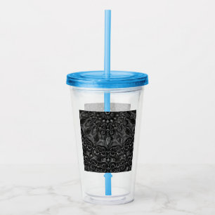 Charcoal Mandala  Acrylic Tumbler