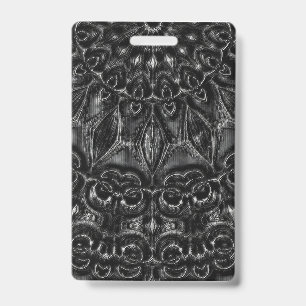 Charcoal Mandala Badge ID Badge