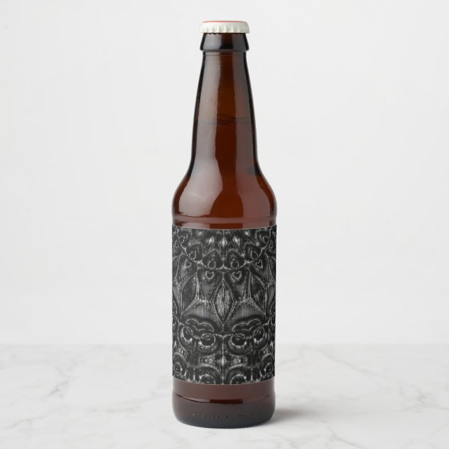 Charcoal Mandala   Beer Bottle Label (Front)