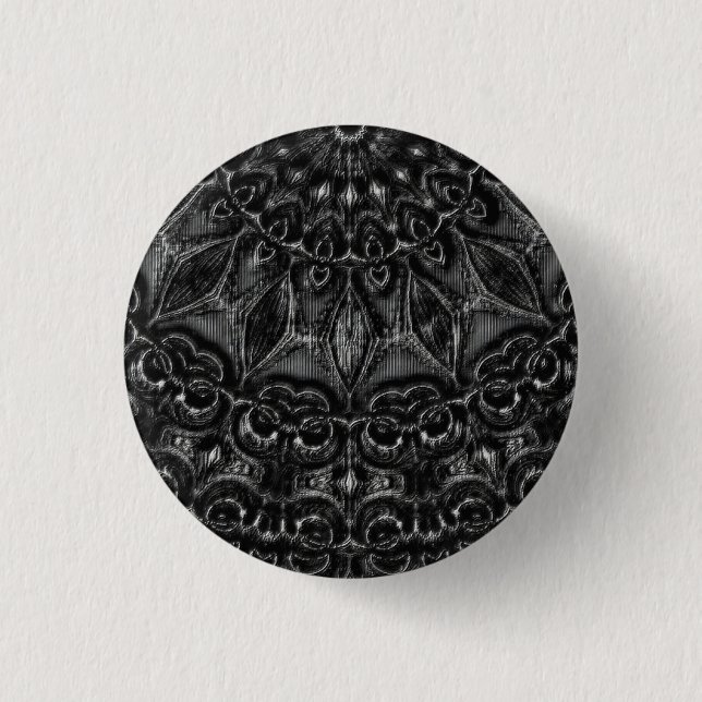 Charcoal Mandala  Button (Front)