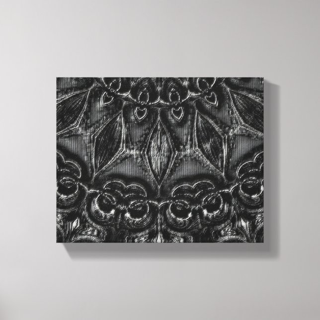 Charcoal Mandala  Canvas Print (Front)