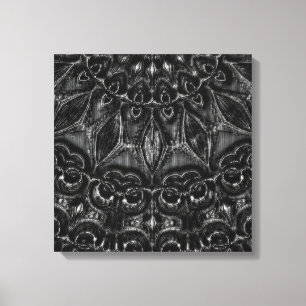 Charcoal Mandala  Canvas Print