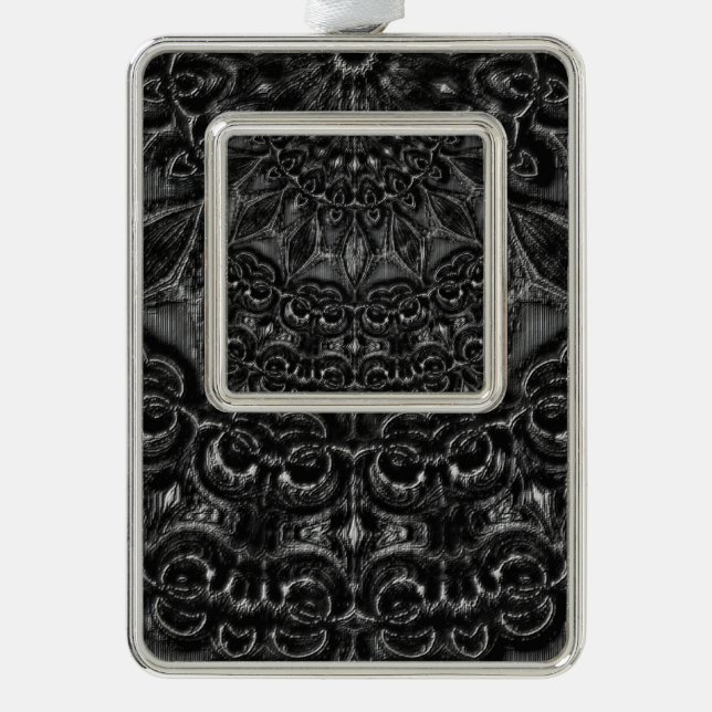 Charcoal Mandala  Christmas Ornament (Front)