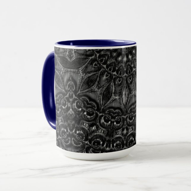 Charcoal Mandala  Coffee Mug (Front Left)