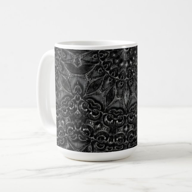 Charcoal Mandala  Coffee Mug (Front Left)
