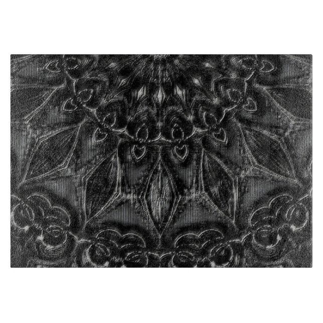 Charcoal Mandala  Cutting Board (Front)