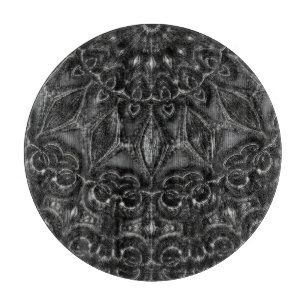 Charcoal Mandala Cutting Board