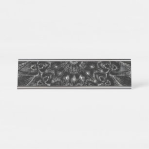 Charcoal Mandala   Desk Name Plate