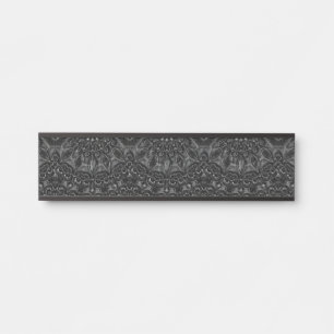 Charcoal Mandala  Door Sign