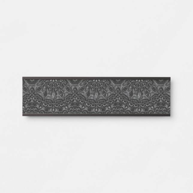 Charcoal Mandala  Door Sign (Front)