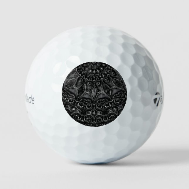 Charcoal Mandala  Golf Balls (Front)