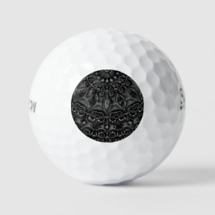 Charcoal Mandala Golf Balls