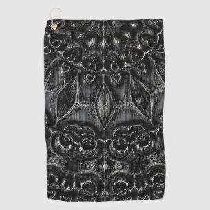 Charcoal Mandala Golf Towel