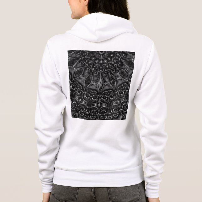 Charcoal Mandala  Hoodie (Back)