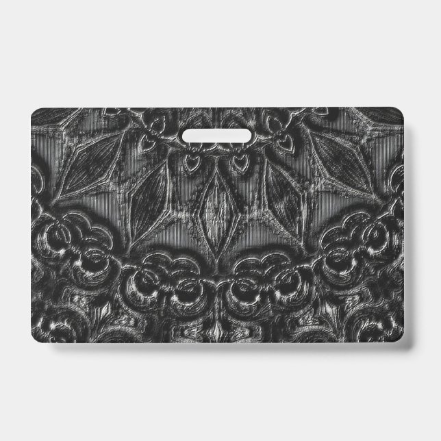 Charcoal Mandala  ID Badge (Front)