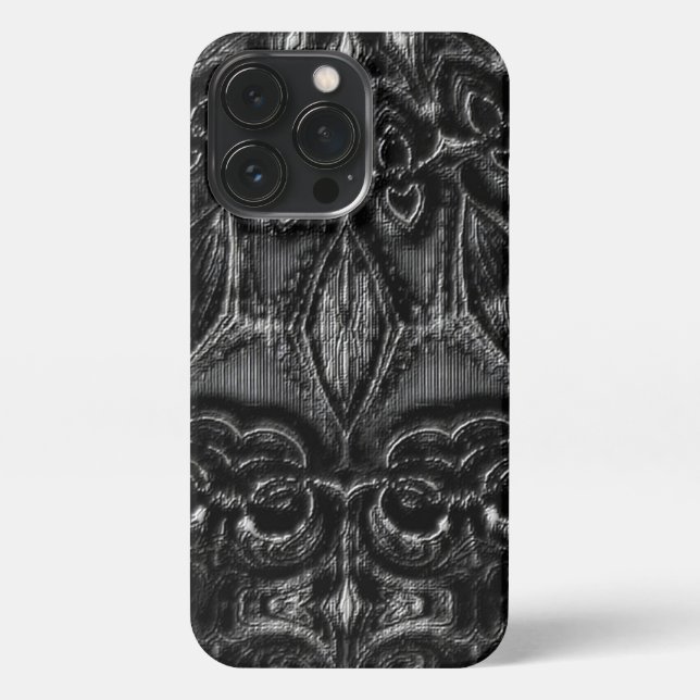 Charcoal Mandala  iPhone Case (Back)