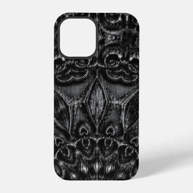 Charcoal Mandala  iPhone Case (Back)