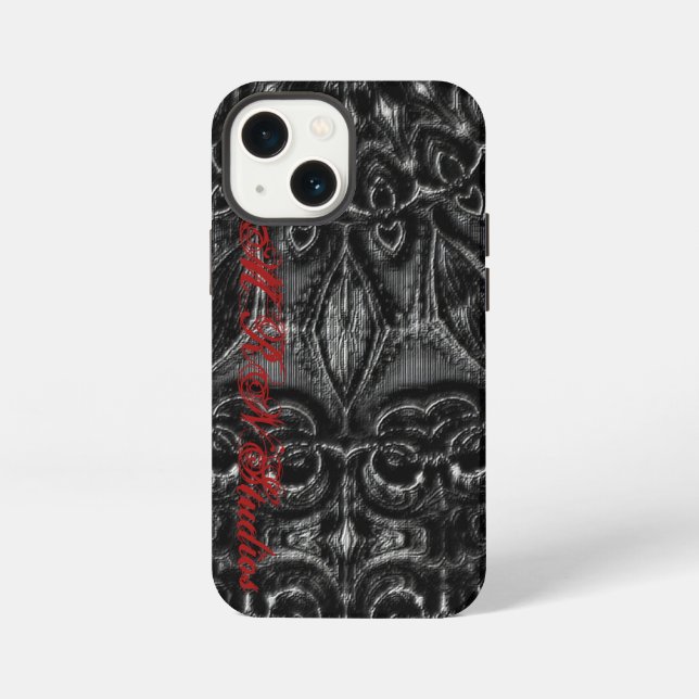 Charcoal Mandala  iPhone Case (Back)