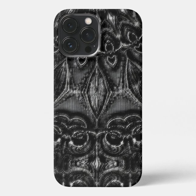 Charcoal Mandala  iPhone Case (Back)
