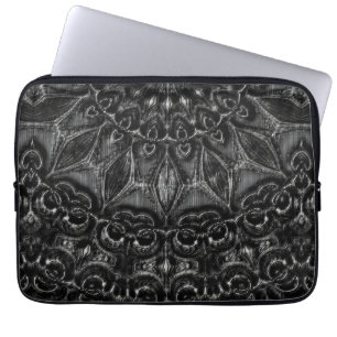 Charcoal Mandala Laptop Sleeve
