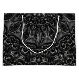 Charcoal Mandala  Large Gift Bag